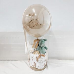 [Gifts Hamper Balloons] Personalised Hot Air 18inch Bobo Balloon with Hug Box Gift Basket
